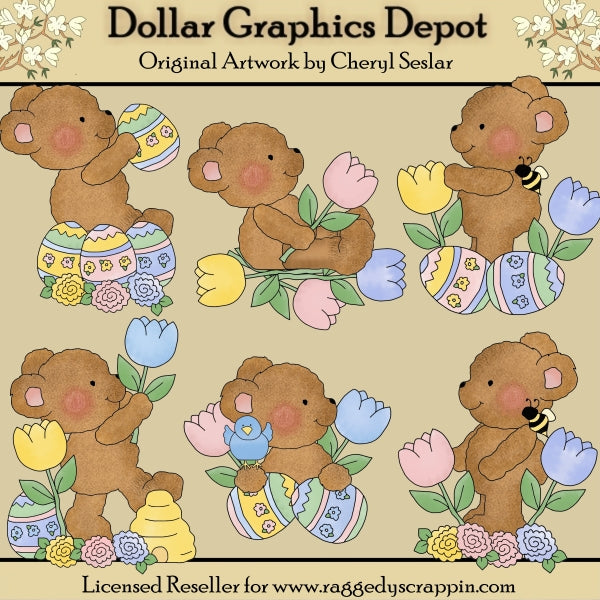 Boo Boo Bears - Tiempo de Pascua - Clipart