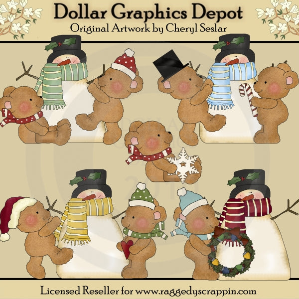 Boo Boo Bears - Fiesta De Invierno - Clipart