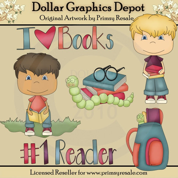 Ragazzi topo di biblioteca - ClipArt