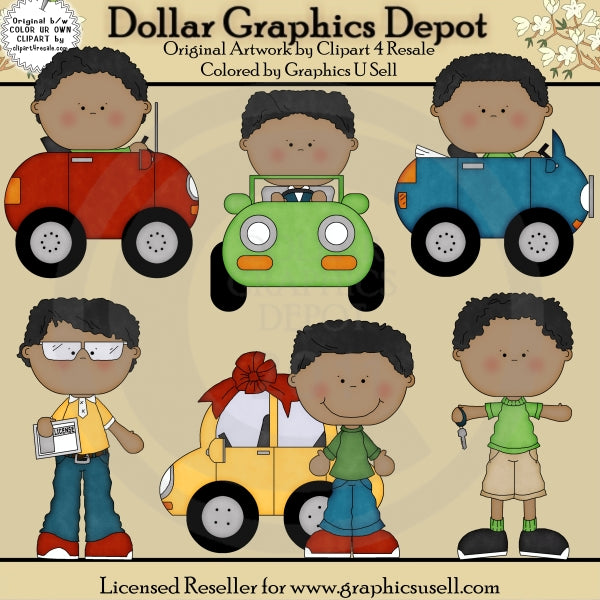 Ragazzi In Auto 2 - ClipArt
