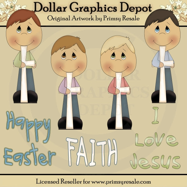 Chicos de Fe - Clipart