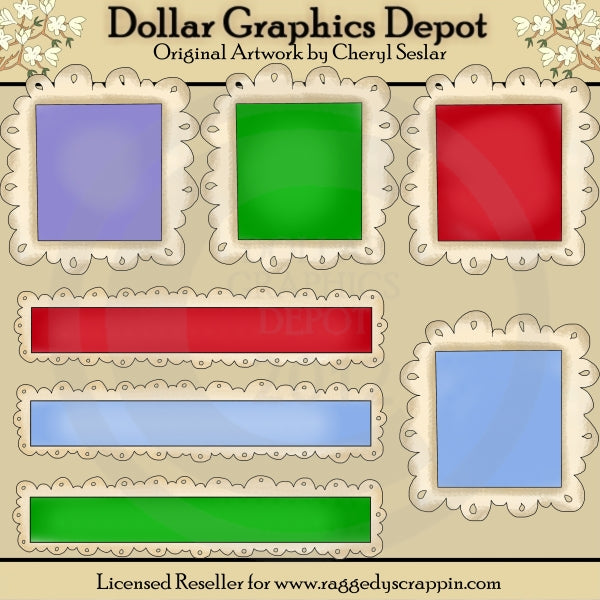 Cornici e titoli luminosi Doodle - Elementi di scarto