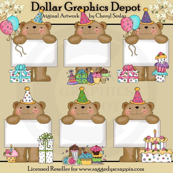 Bollettino Orsi - Compleanno - ClipArt