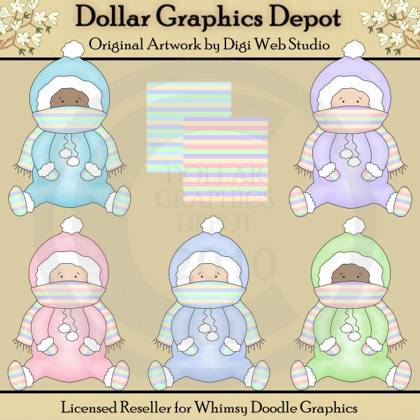 Bambini infagottati - ClipArt