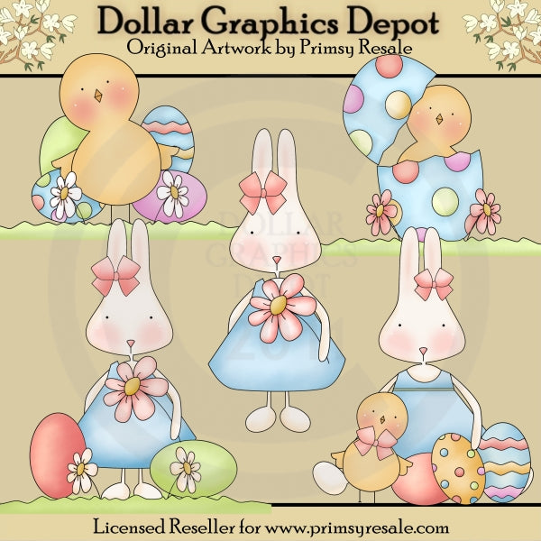 Coniglietti e pulcini - ClipArt