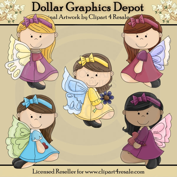 Ragazze farfalla - ClipArt - Esclusiva DCS