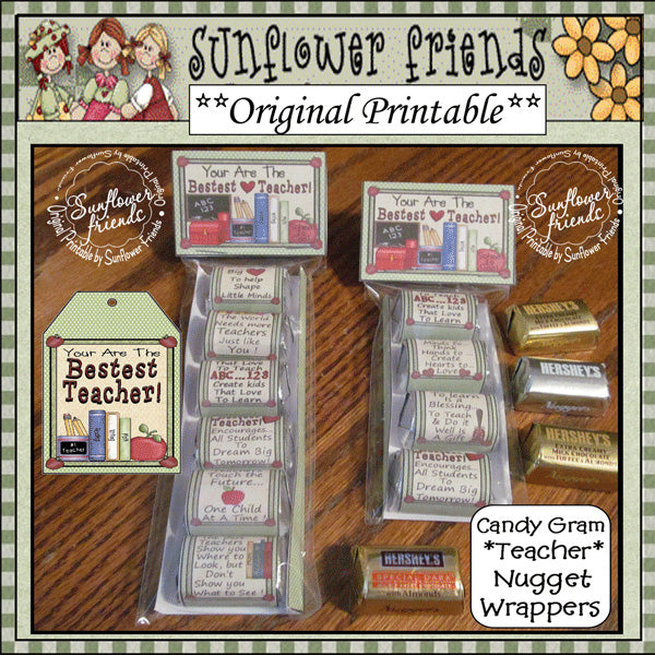 Bestest Teacher Candy Gram...Nugget Bars