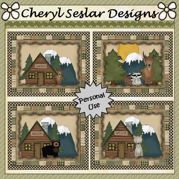 Fronti delle carte Cabin Fever... Set di 4