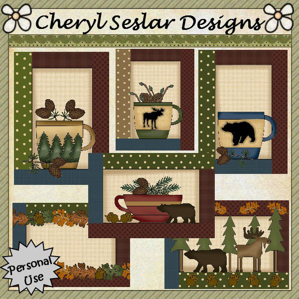 Fronti di carte Great Outdoors... Set di 6