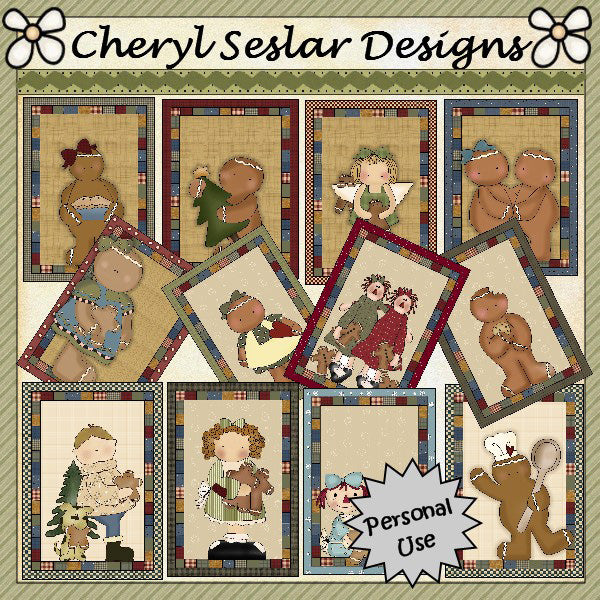 Fronti delle carte Primsical Gingers...Set di 12