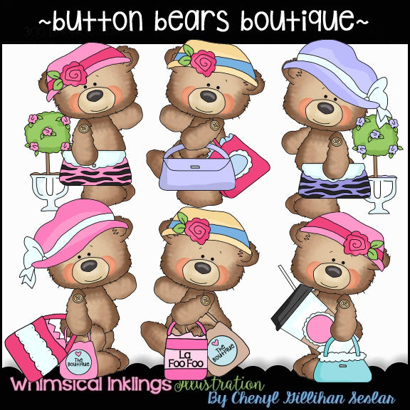 Boutique degli orsetti con bottoni