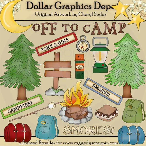 Elementi essenziali del campeggio - ClipArt