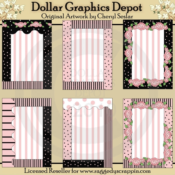 Tarjetas rosas elegantes