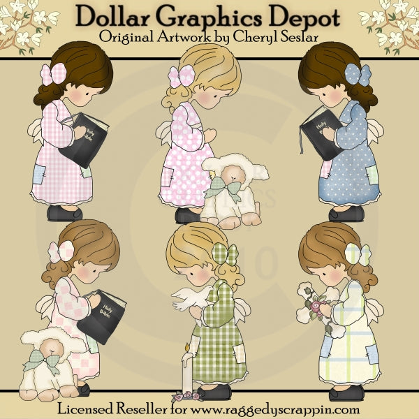 Ragazze di campagna cristiane - ClipArt - Esclusiva DCS