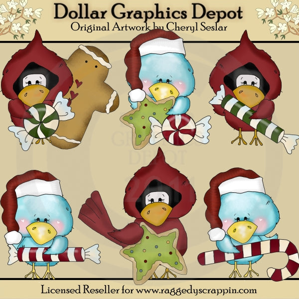 Uccelli di Natale - ClipArt