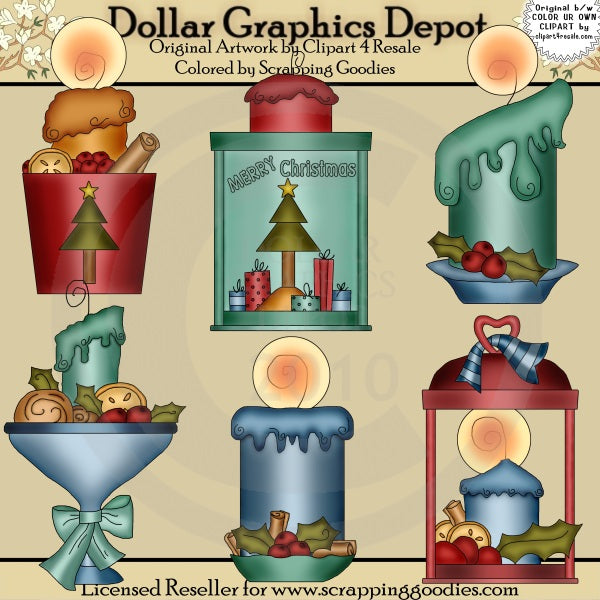 Lume di candela di Natale - ClipArt