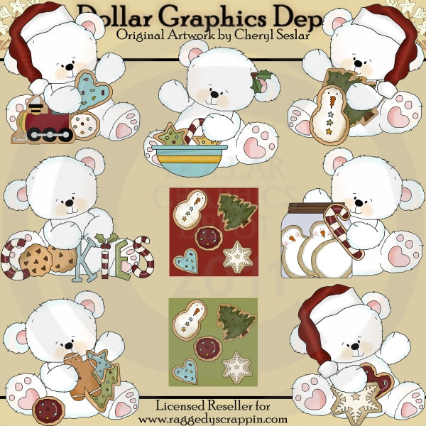 Biscotto di Natale Orsi Polari - ClipArt