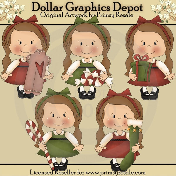 Chicas De Navidad 2 - Clipart