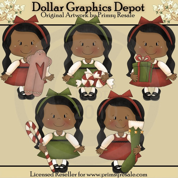Chicas De Navidad 3 - Clipart