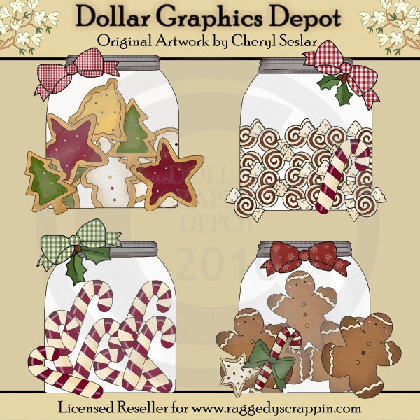 Tarros De Navidad - Clipart