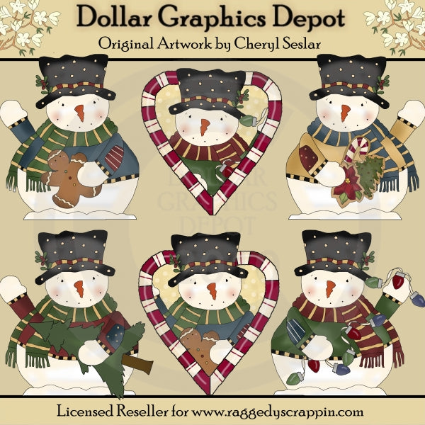 Pupazzi di neve di Natale - ClipArt