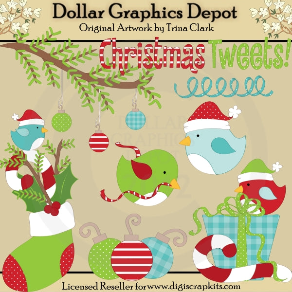 Tweets De Navidad - Clipart