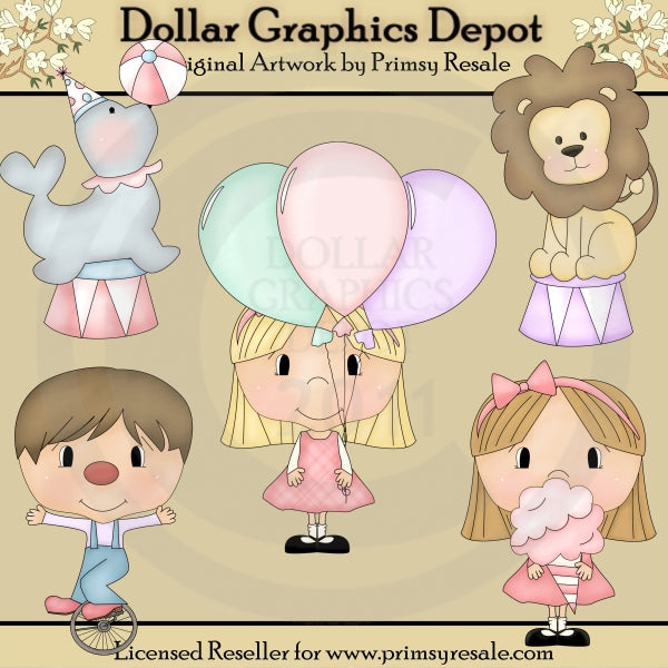 Niños De Circo - Clipart