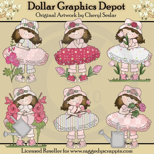 Cloey ama el rosa - Clipart