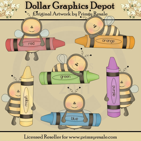 Abejas De Colores - Clipart