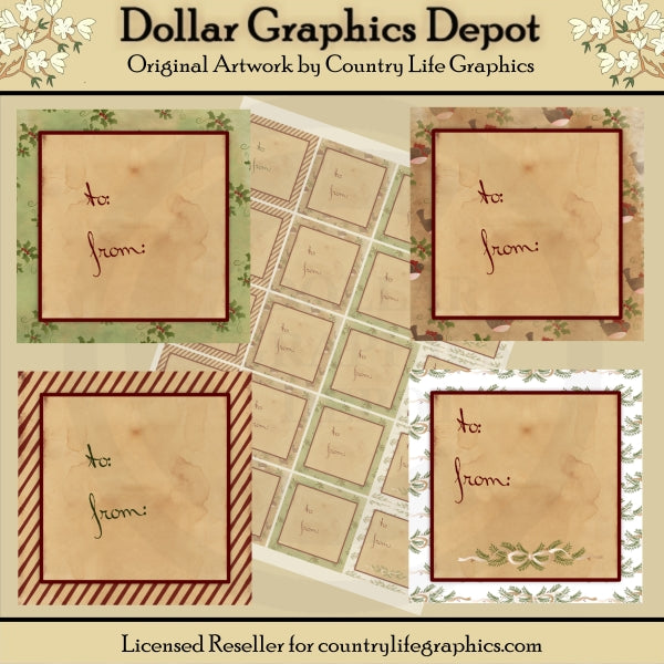 Country Christmas Tags