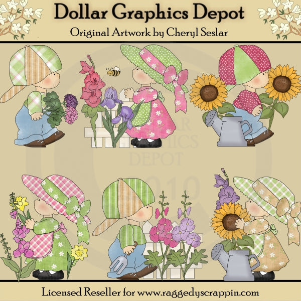 Country Kids - Puerta del jardín - Clipart
