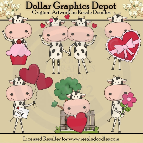 Cow Love - Clip Art