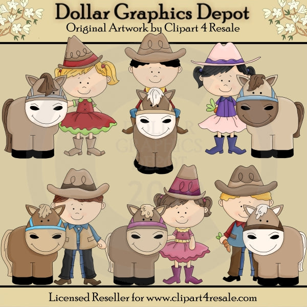 Cow Poke and Steed - Clip Art - DCS Exclusive