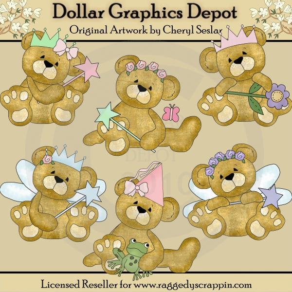 Orsetti di peluche - Principessa delle fate - ClipArt