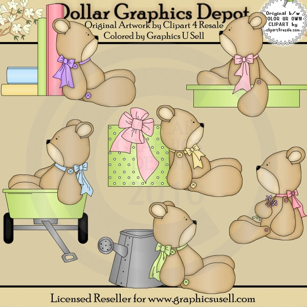 Orsi di bottoni carini - ClipArt