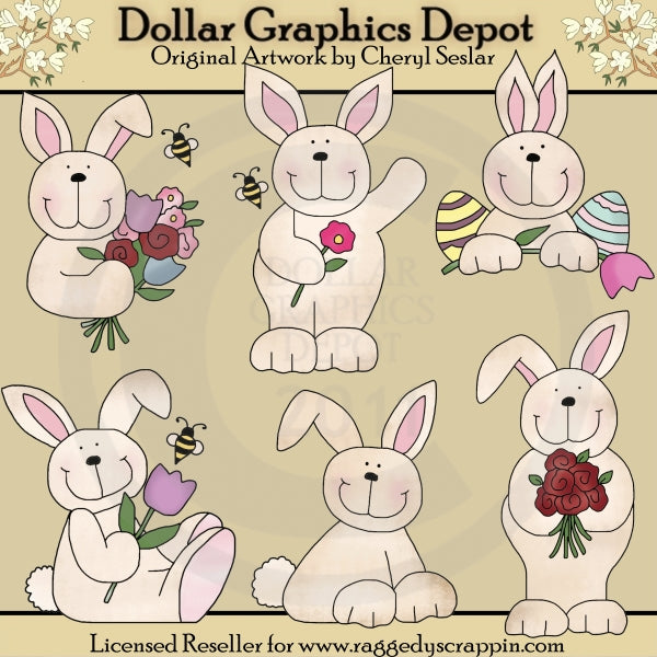 Lindos Conejitos - Clipart
