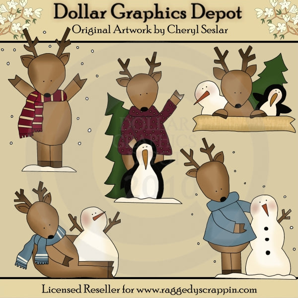 Pequeño Reno Lindo - Clipart