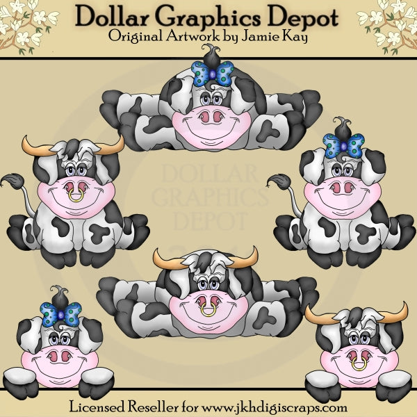 Cutie Cows 2 - Clip Art