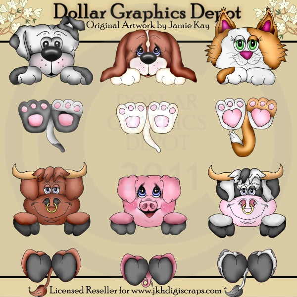 Dangle Critters - Clip Art