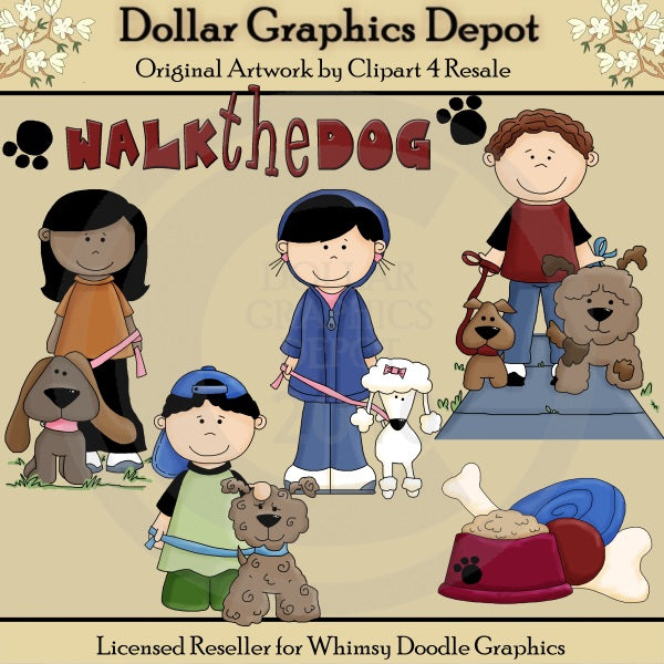 Dog Walker - Clip Art