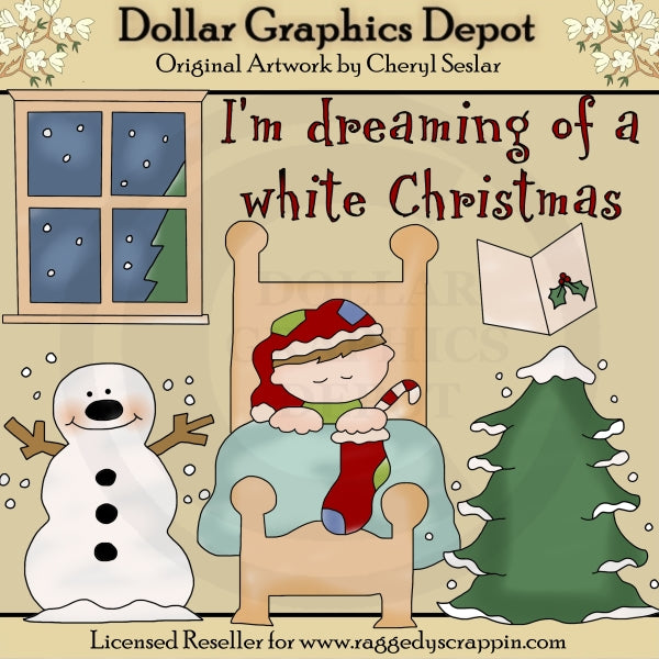 Soñando Con Una Navidad Blanca - Clipart