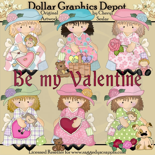 Dress Up Darcy - Be My Valentine - Clip Art