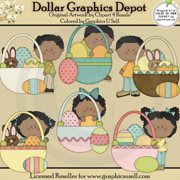 Easter Baskets 2 - Clip Art