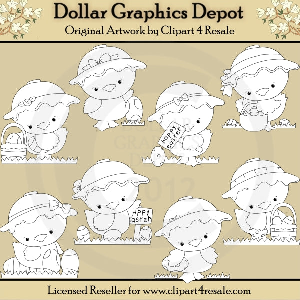 Easter Duckies - Digital Stamps - DCS Exclusive