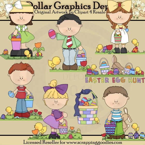 Búsqueda De Huevos De Pascua - Clipart