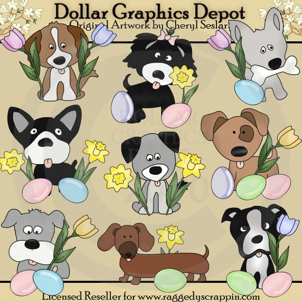 Cachorros De Pascua - Clipart