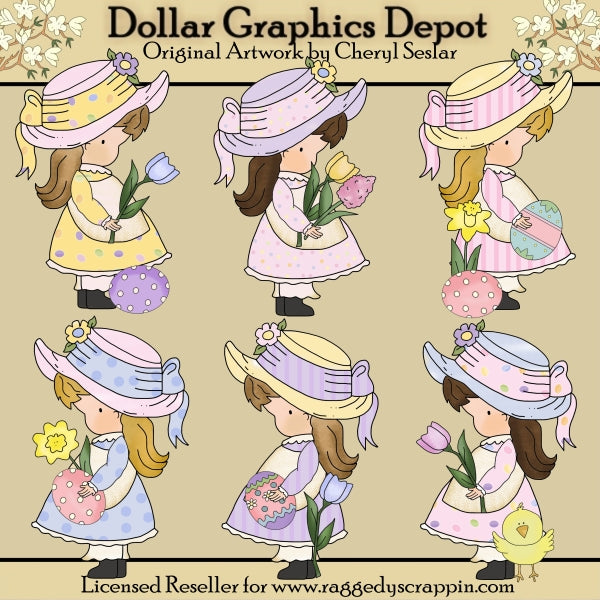 Easter Sarah - Clip Art- DCS Exclusive