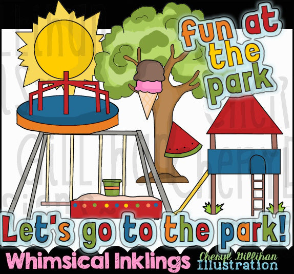 Fun At The Park - Clip Art