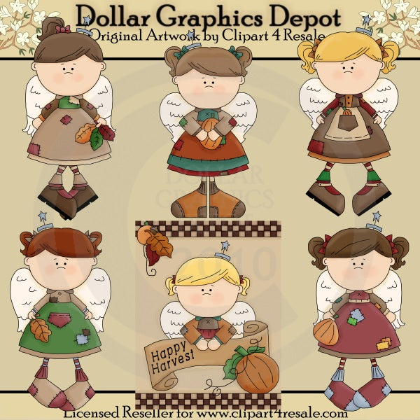Angeli autunnali - ClipArt