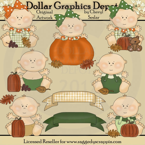 Bambini autunnali - ClipArt